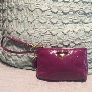 Coach Embossed Liquid Gloss Medium Wristlet Wallet